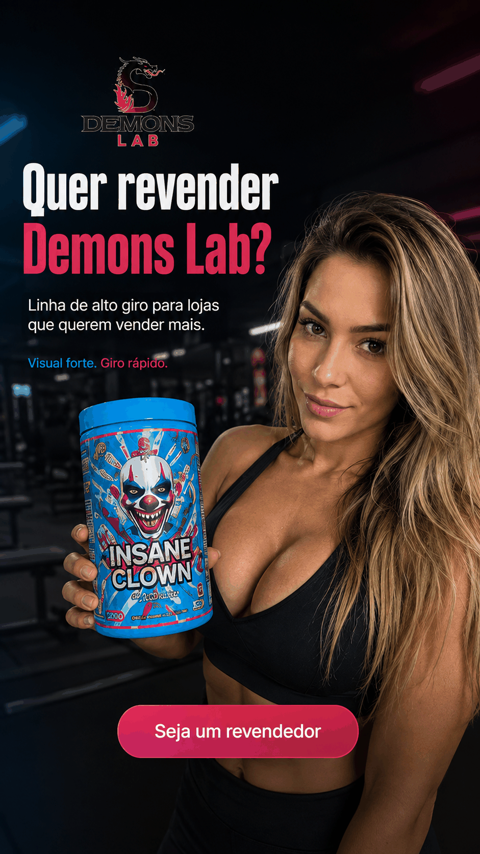 Anúncio de captação de revendedores da Demons Lab
